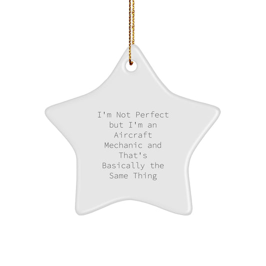 Aircraft Mechanic Keepsake Holiday Christmas Ornament for Him Gift - Image 1
