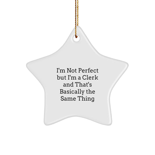 Lighthearted Novelty Clerk Star Christmas Ornament Gift for Friends - Image 1