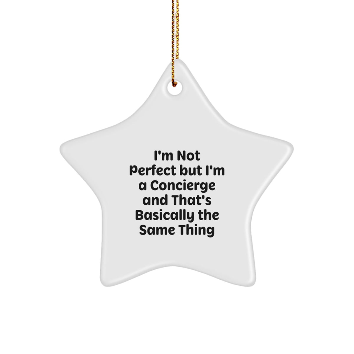 For Him Concierge Keepsake Christmas Unique Gift White Star Ornament - Image 1