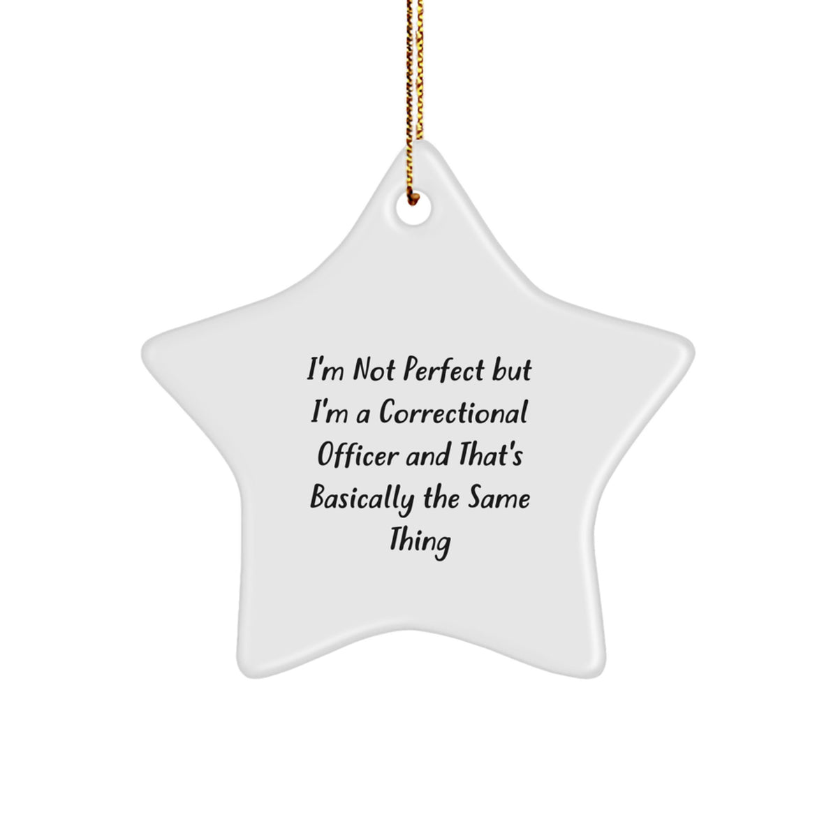 Christmas Unique Gift Correctional Officer Star Ornament Surprise for Teens - Image 1