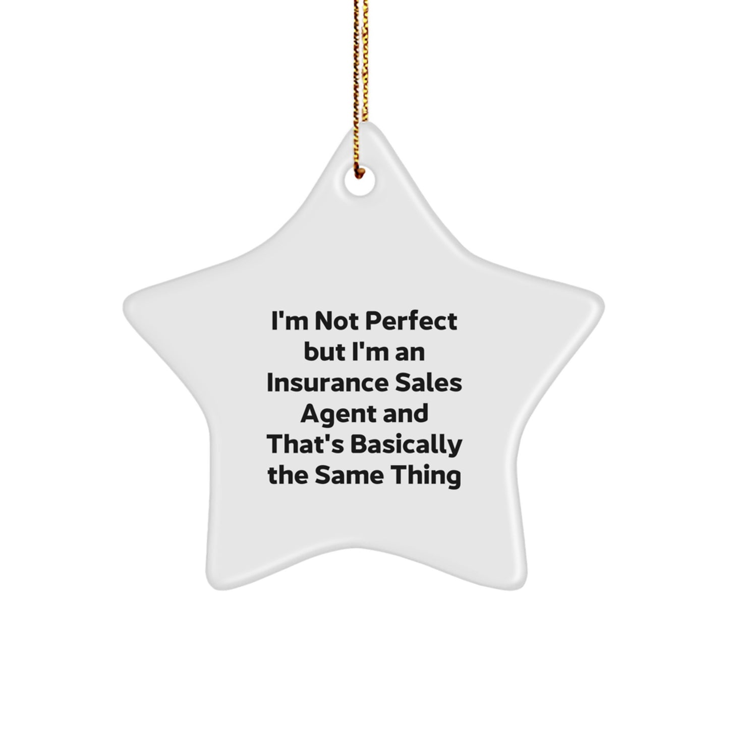 Insurance Sales Agent Star Ornament for a Colleague Christmas Gift - Image 1