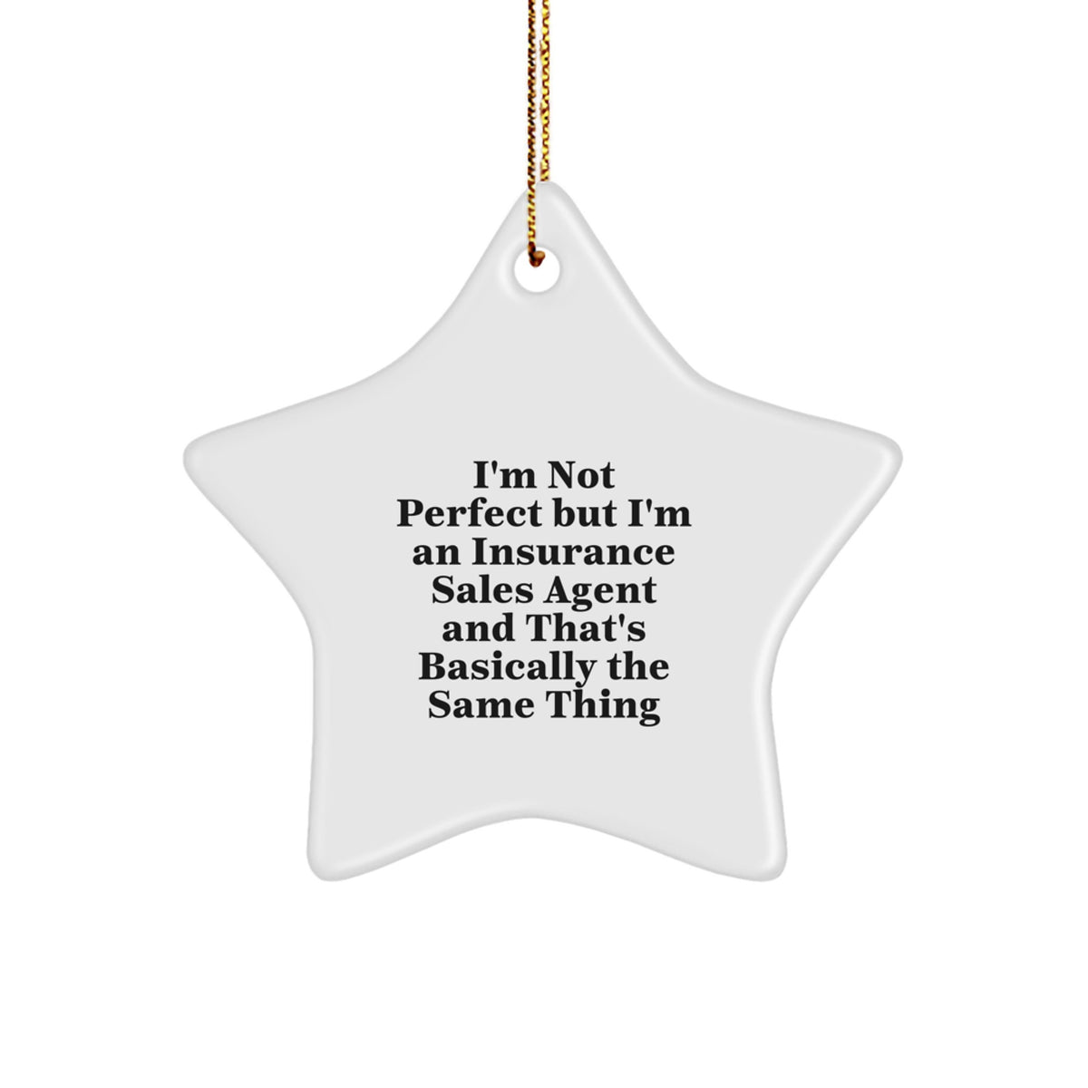 Insurance Sales Agent Keepsake Christmas Ornament for Him Gift - Image 1
