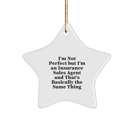 Insurance Sales Agent Keepsake Christmas Ornament for Him Gift - Image 1