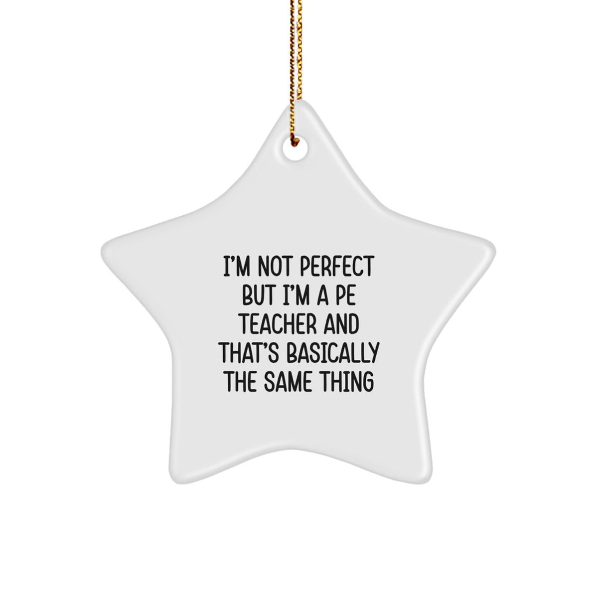 Favorite PE Teacher Star Ornament for Kids Christmas Gift - Image 1