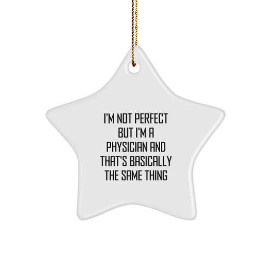 Christmas Gift for Her Physician Star Ornament Present - Image 1