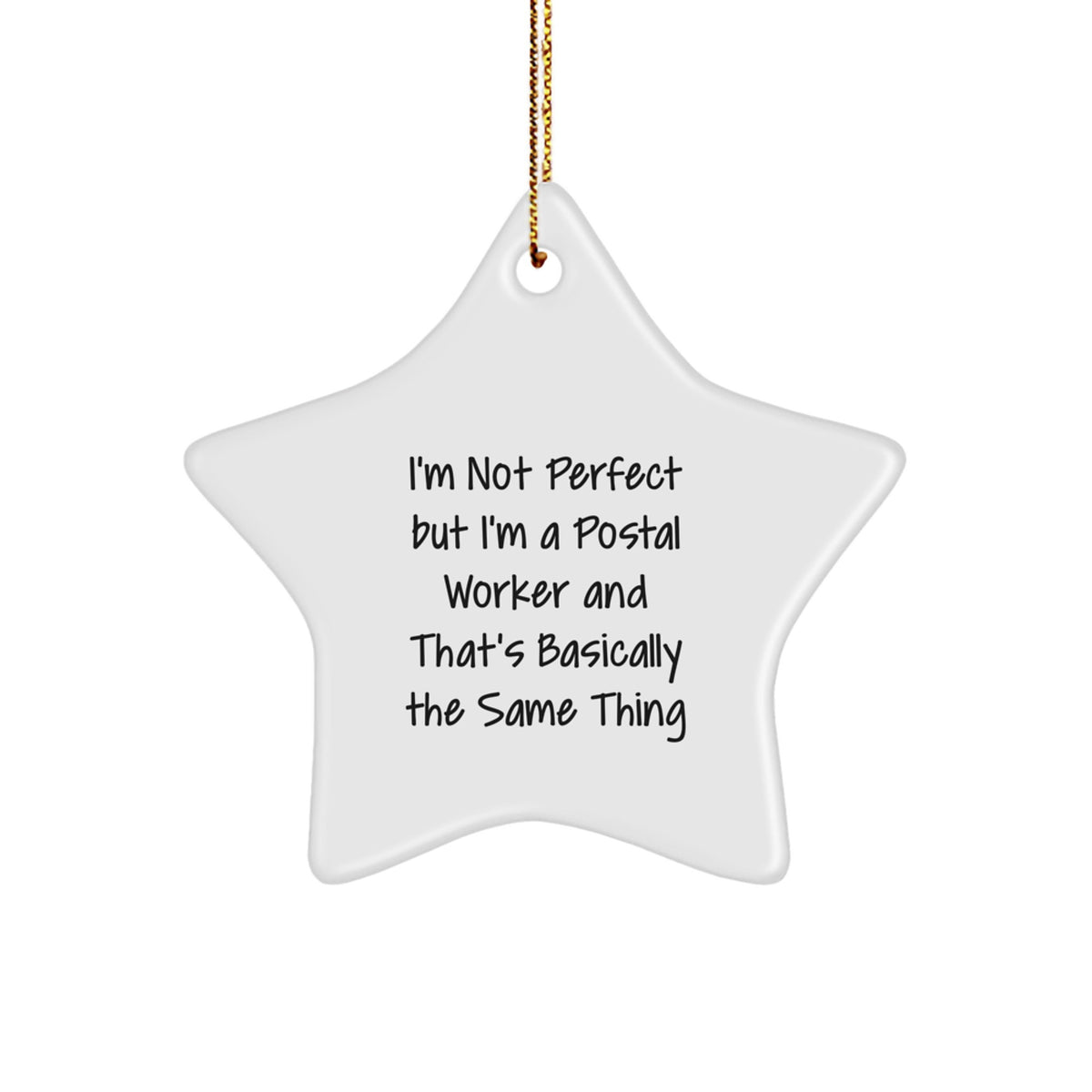 Humorous Postal Worker Christmas Ornament Gift for Friends - Image 1