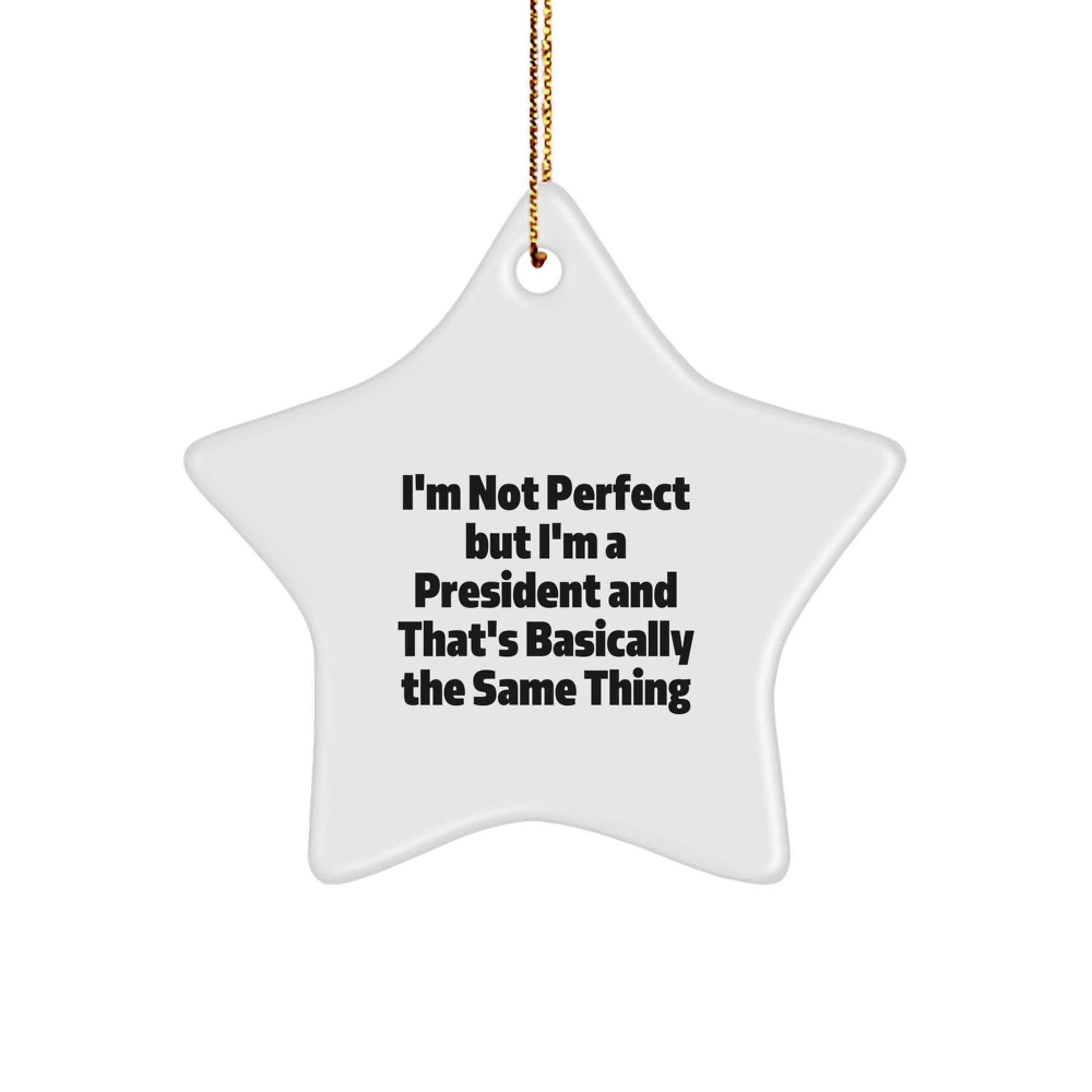 President Star Ornament Keepsake for Him Holiday Christmas Gift - Image 1
