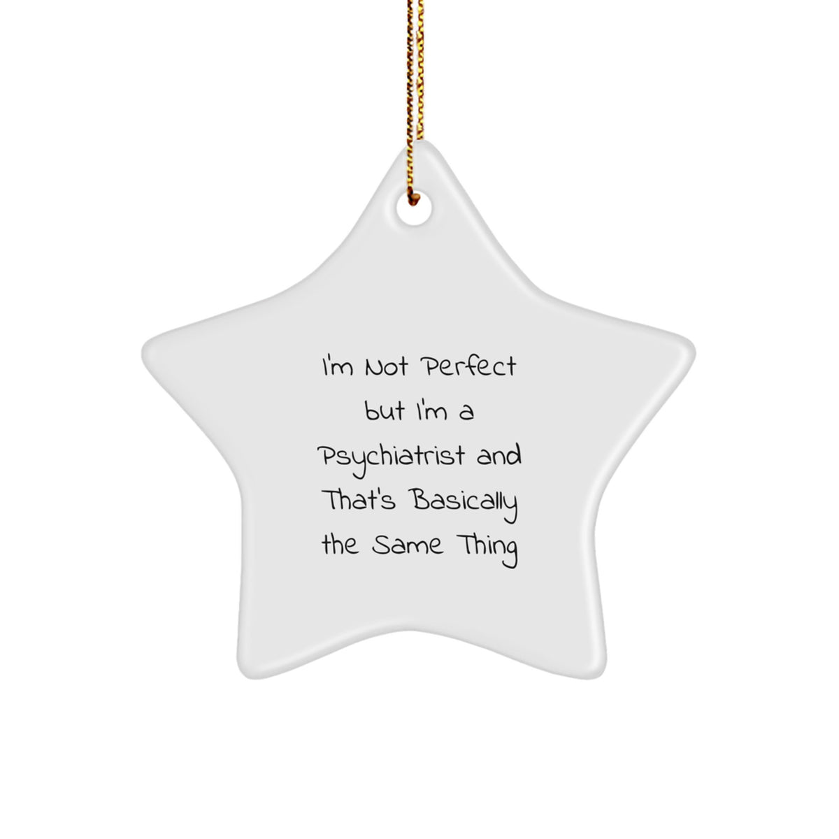 Christmas Gift for Her Psychiatrist Star Ornament Present - Image 1