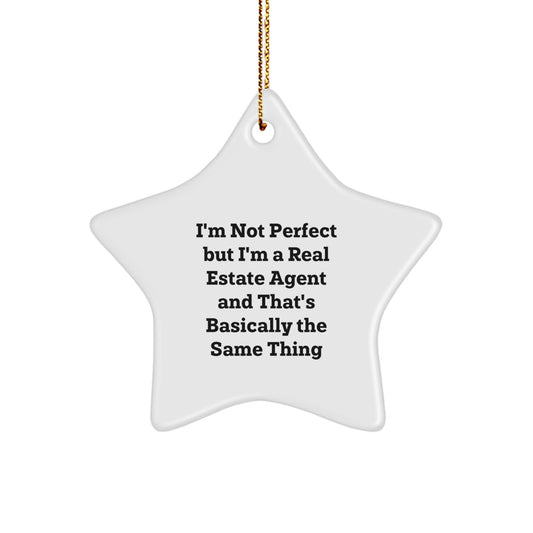 Real Estate Agent Star Ornament Idea for Coworkers Christmas Gift - Image 1
