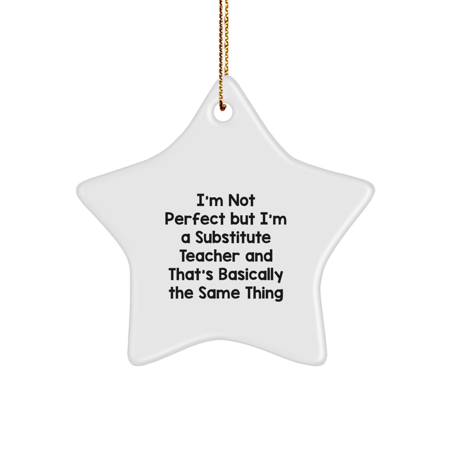 Favorite Substitute Teacher Star Ornament for Kids Christmas Gift - Image 1