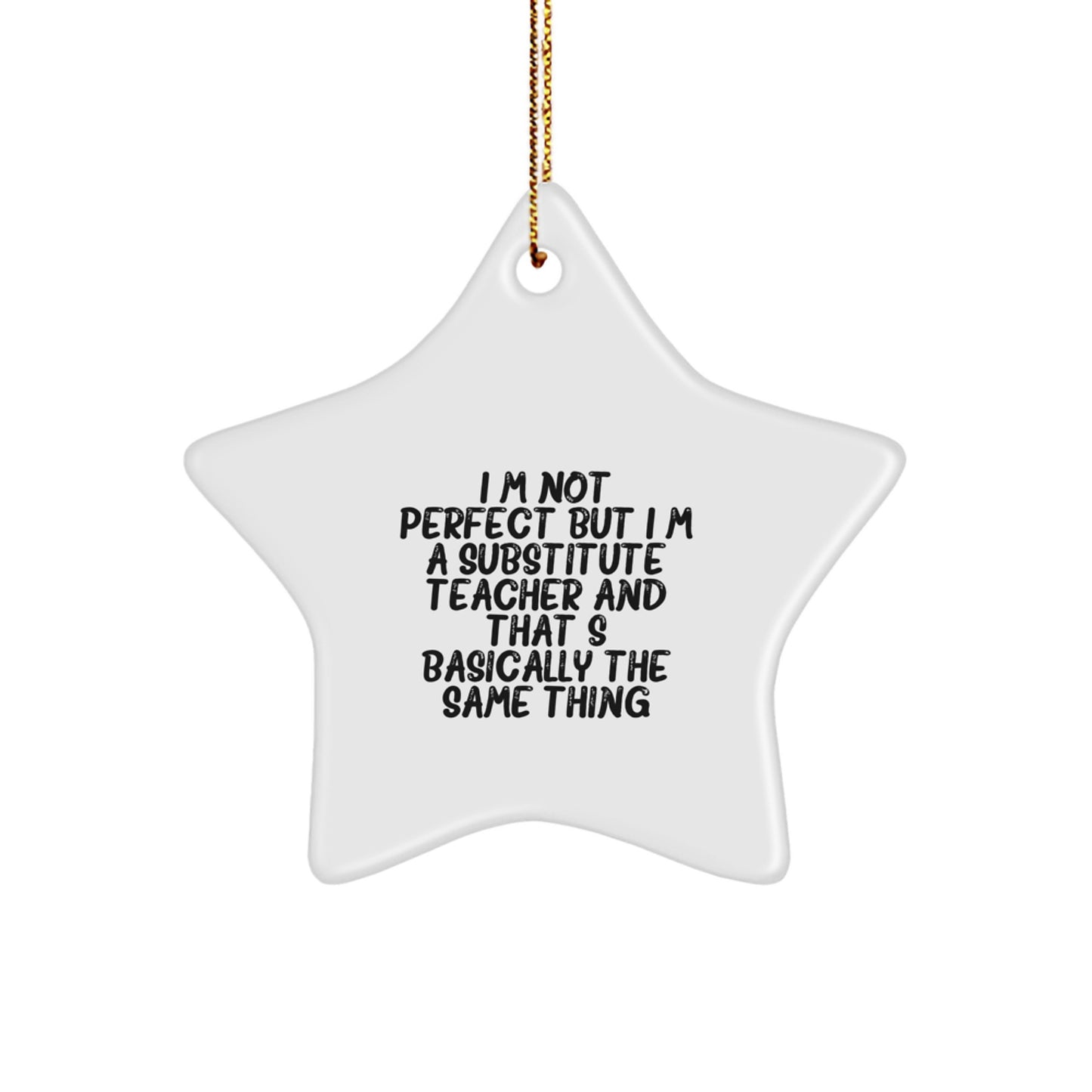 Christmas Gift for Her Substitute Teacher Star Ornament Present - Image 1