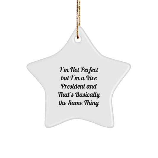Favorite Kids Christmas Ornament Vice President "I'm Not Perfect" Gift - Image 1