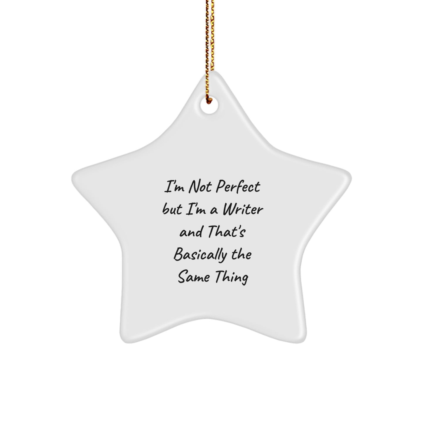 Writer Star Ornament Idea for Coworkers Holiday Christmas Gift - Image 1