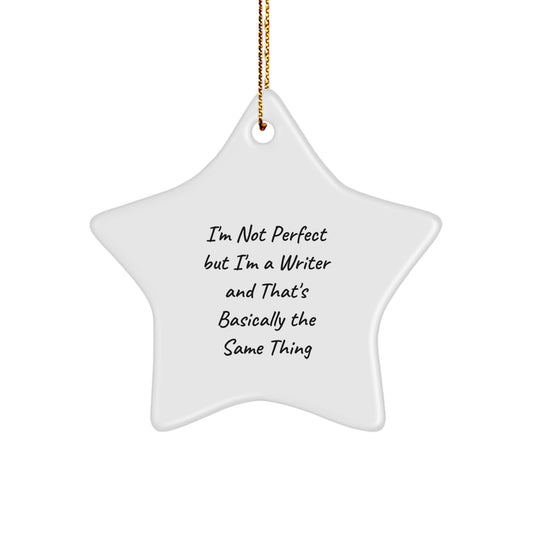 Writer Star Ornament Idea for Coworkers Holiday Christmas Gift - Image 1