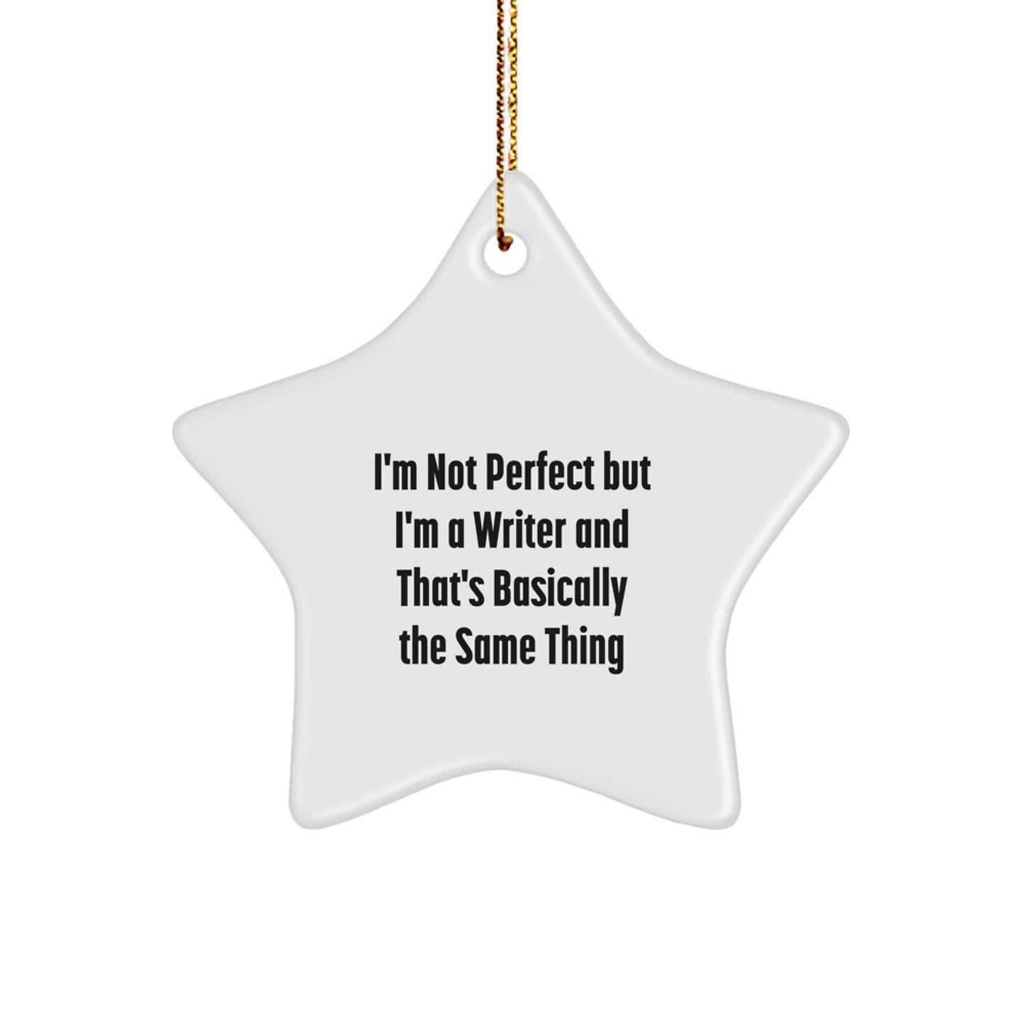 Christmas Gift for Her Present Writer Star Ornament - Image 1