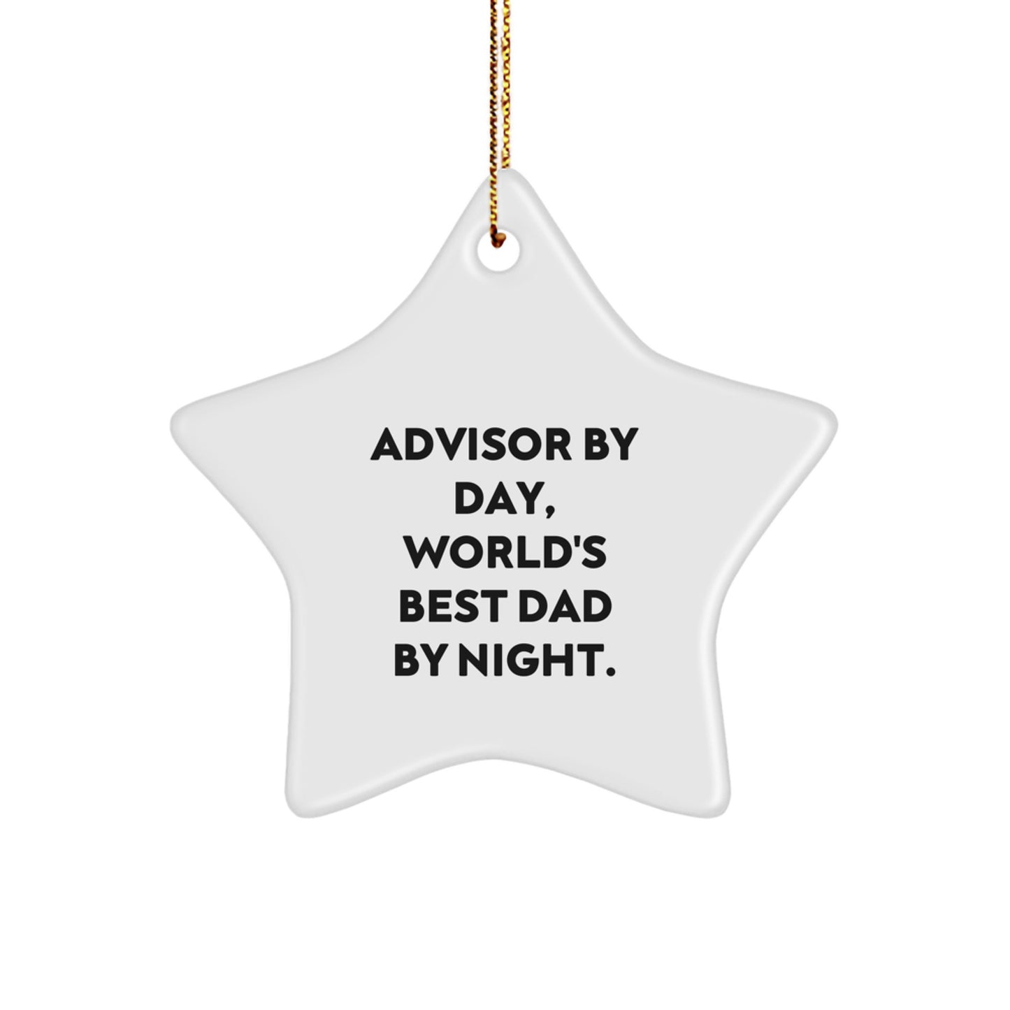 Christmas Gift for Her Advisor By Day, World's Best Dad By Night Star - Image 1
