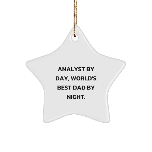 Analyst Star Ornament for Coworkers Idea Christmas Holiday Gift - Image 1