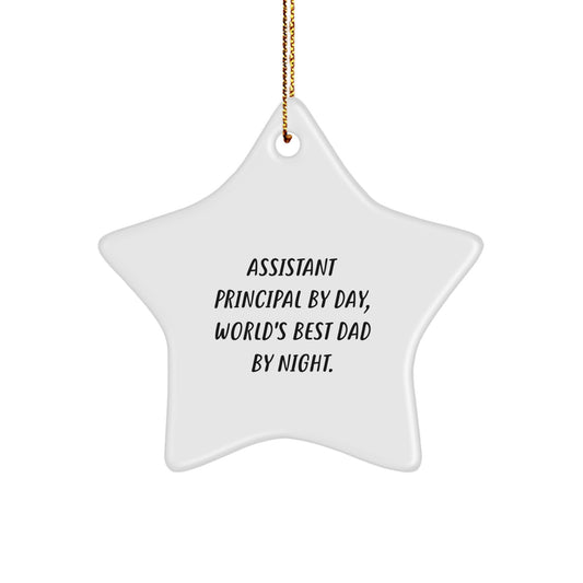 Funny Assistant Principal Gifts from Men Christmas Unique Gifts for Assistant Principal Star Ornament - Image 1