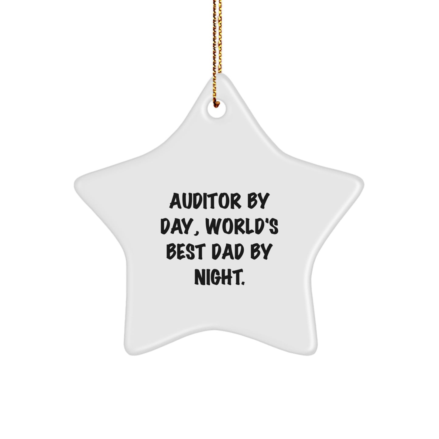 Witty Auditor Star Christmas Ornament Gift for Friends - Image 1