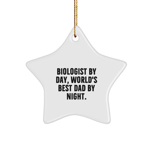 Christmas Gift Surprise Biologist Star Ornament for Teens - Image 1