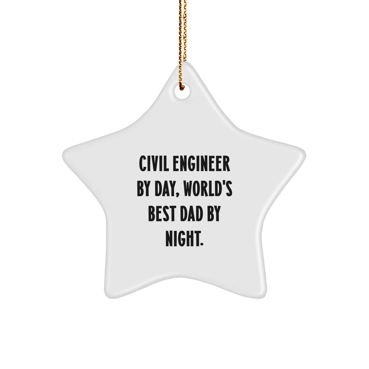 Civil Engineer Keepsake Christmas Ornament for Him Gift - Image 1