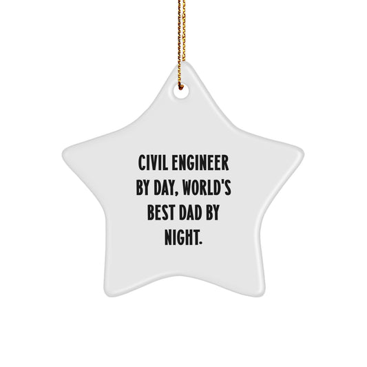 Civil Engineer Keepsake Christmas Ornament for Him Gift - Image 1