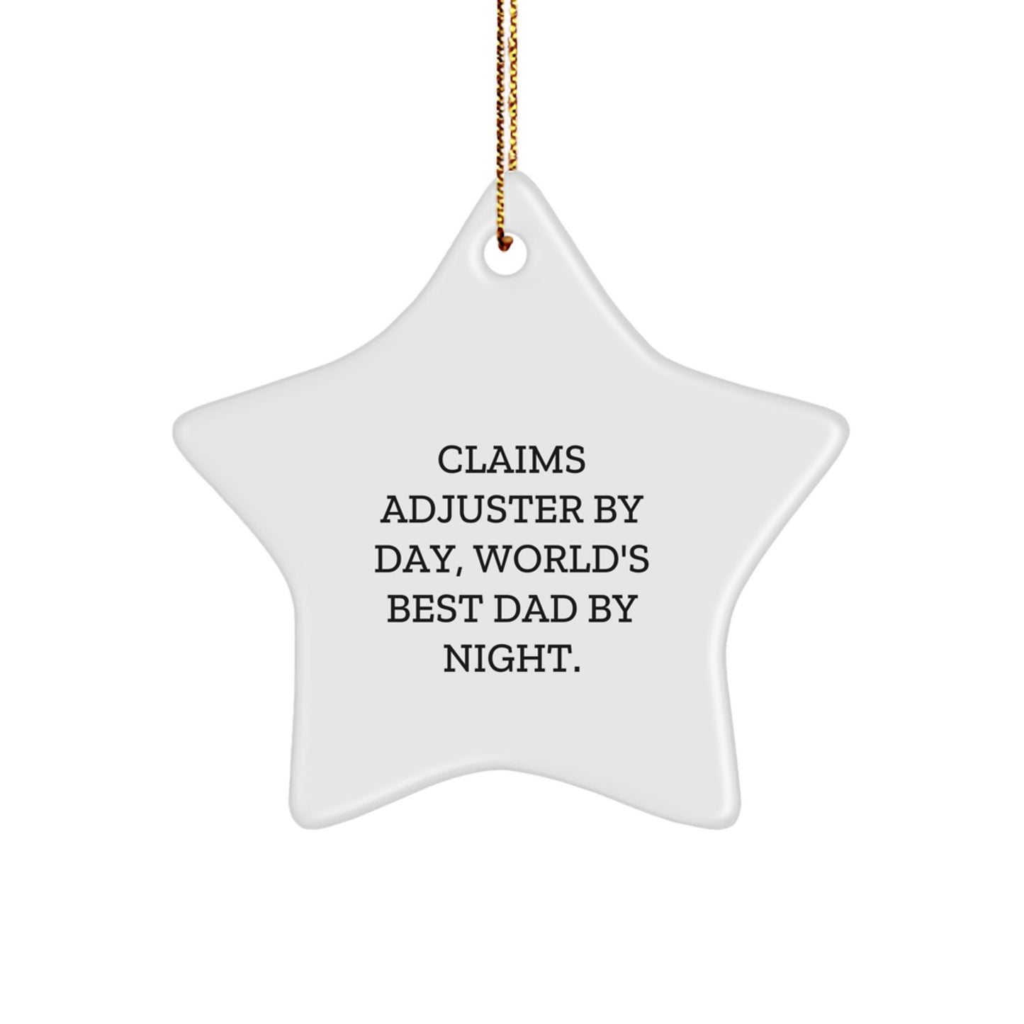 Claims Adjuster Star Ornament for Family Treasure Christmas Gift - Image 1