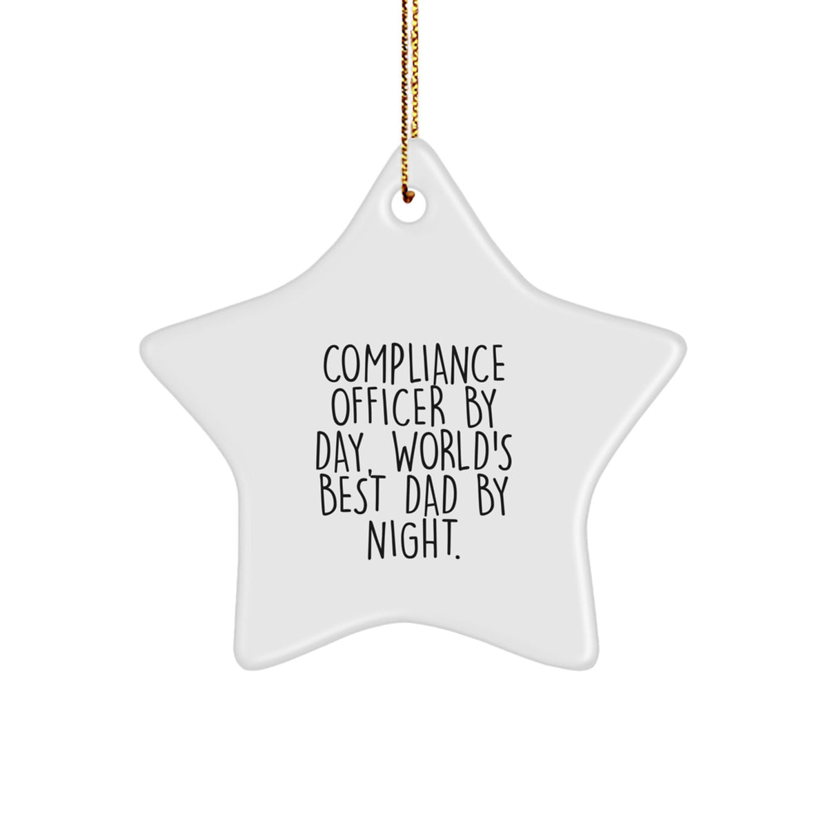 Compliance Officer Star Ornament Christmas Gift for Roommates Memento - Image 1
