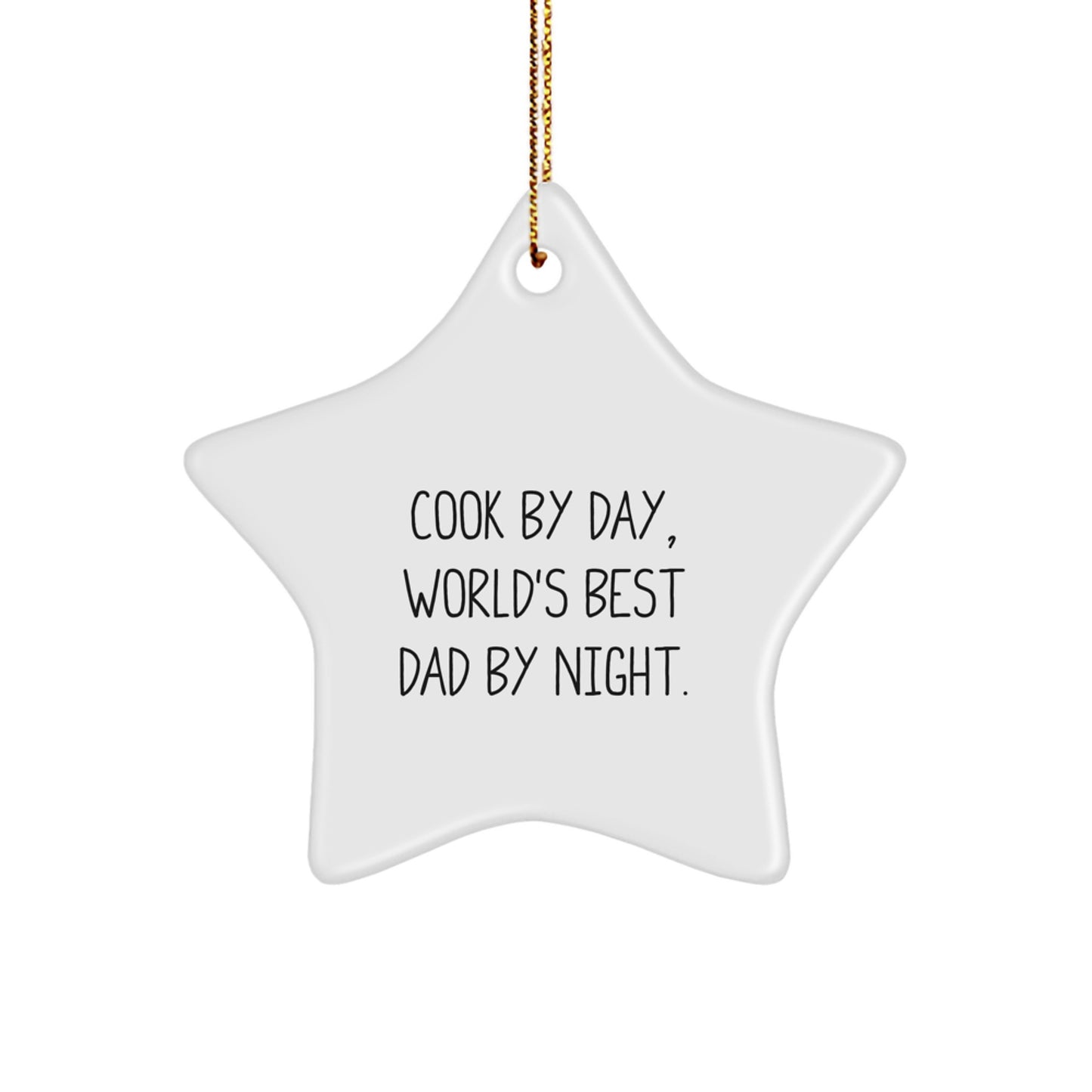 Cook Star Ornament Keepsake for Him Heartfelt Christmas Gift - Image 1