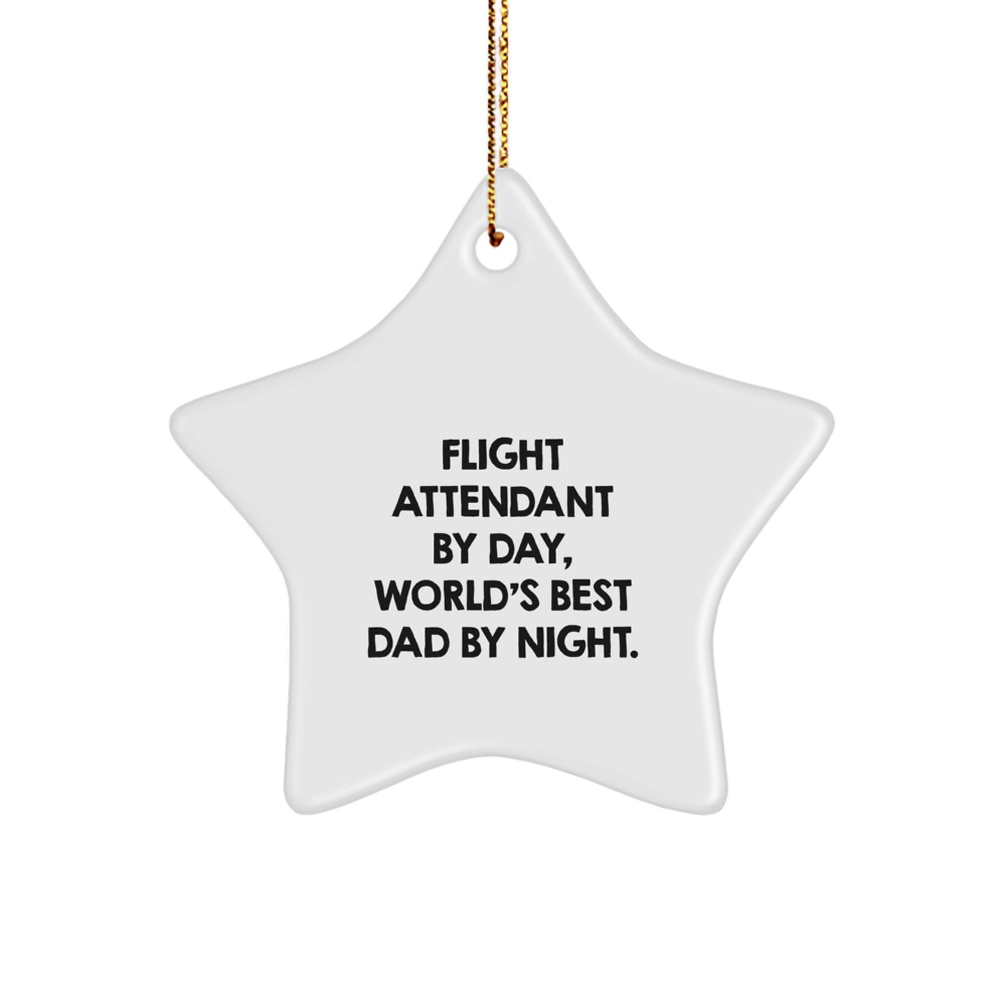 Christmas Gift for Her Flight Attendant Star Ornament Present - Image 1