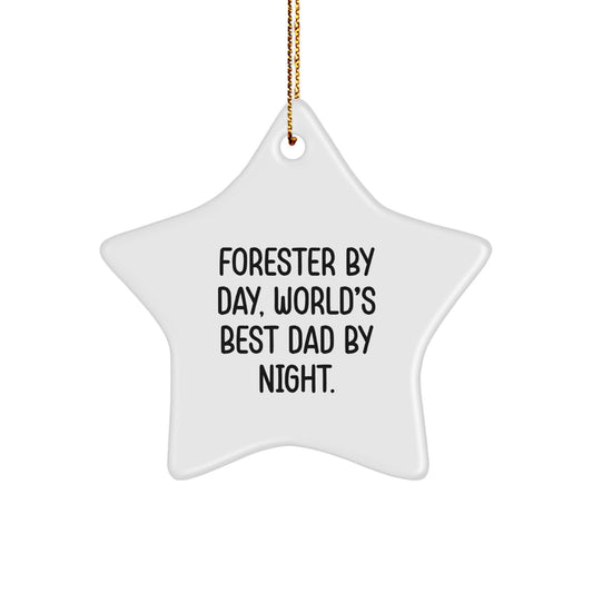 Christmas Gift Forester Star Ornament for Her Present - Image 1