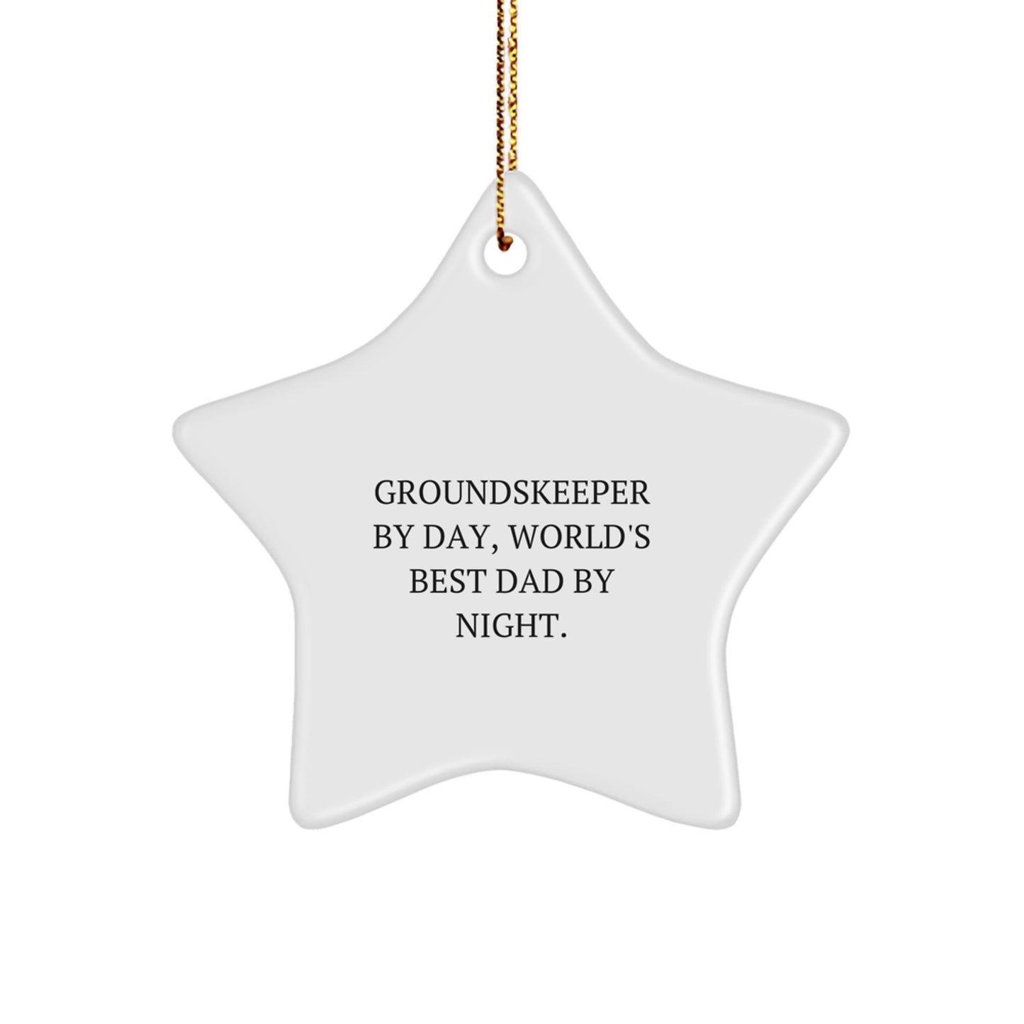 Groundskeeper Star Ornament Keepsake for Him Christmas Gift - Image 1