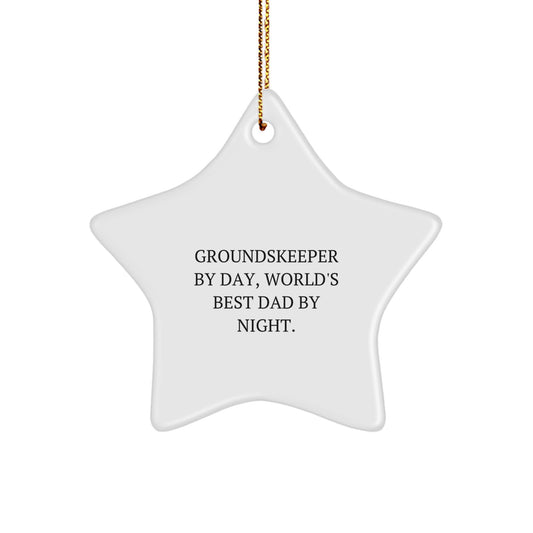 Groundskeeper Star Ornament Keepsake for Him Christmas Gift - Image 1