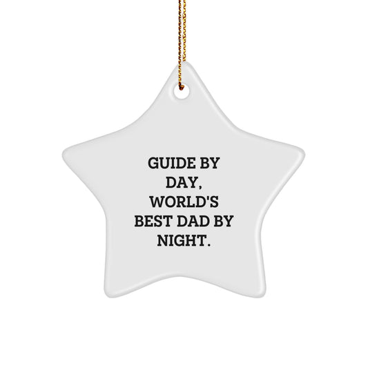 Dad Guide Christmas Ornament Keepsake for Him Gift Bright Holiday - Image 1
