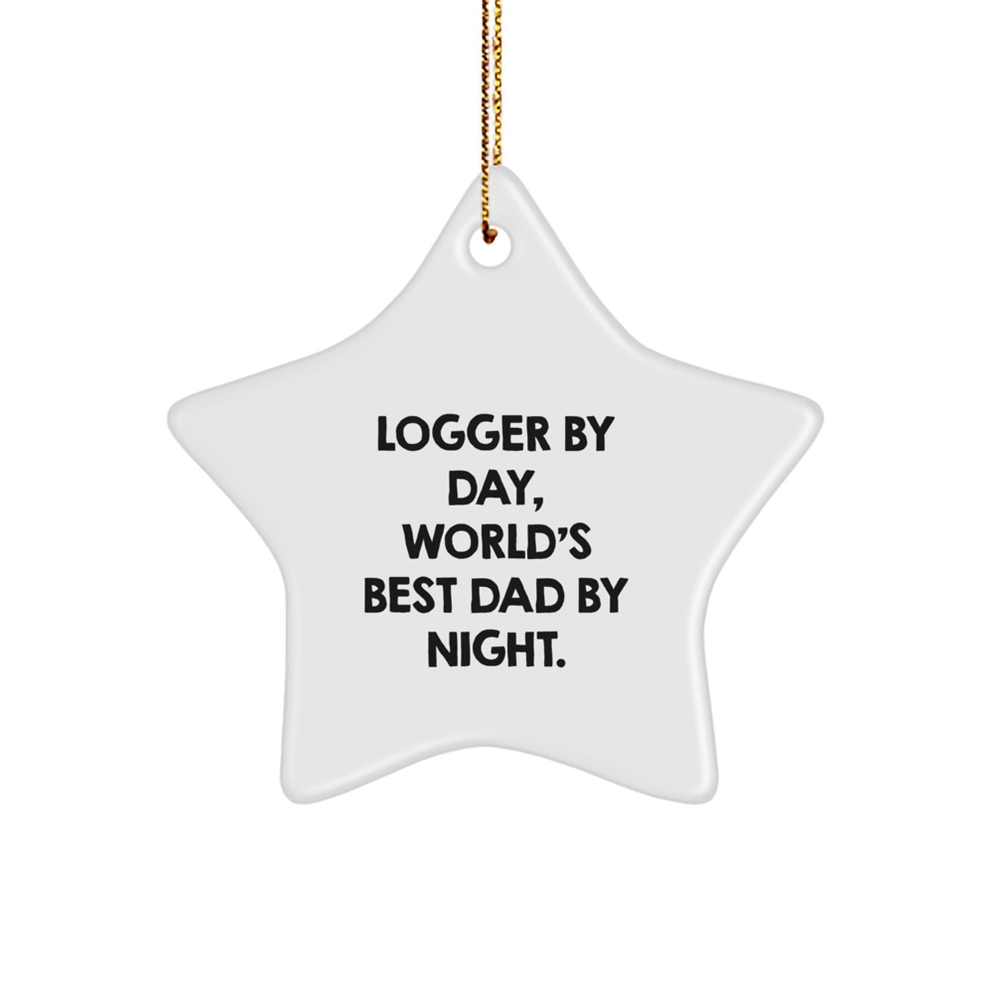 Logger Star Ornament Collectible Christmas Gift for Neighbors - Image 1