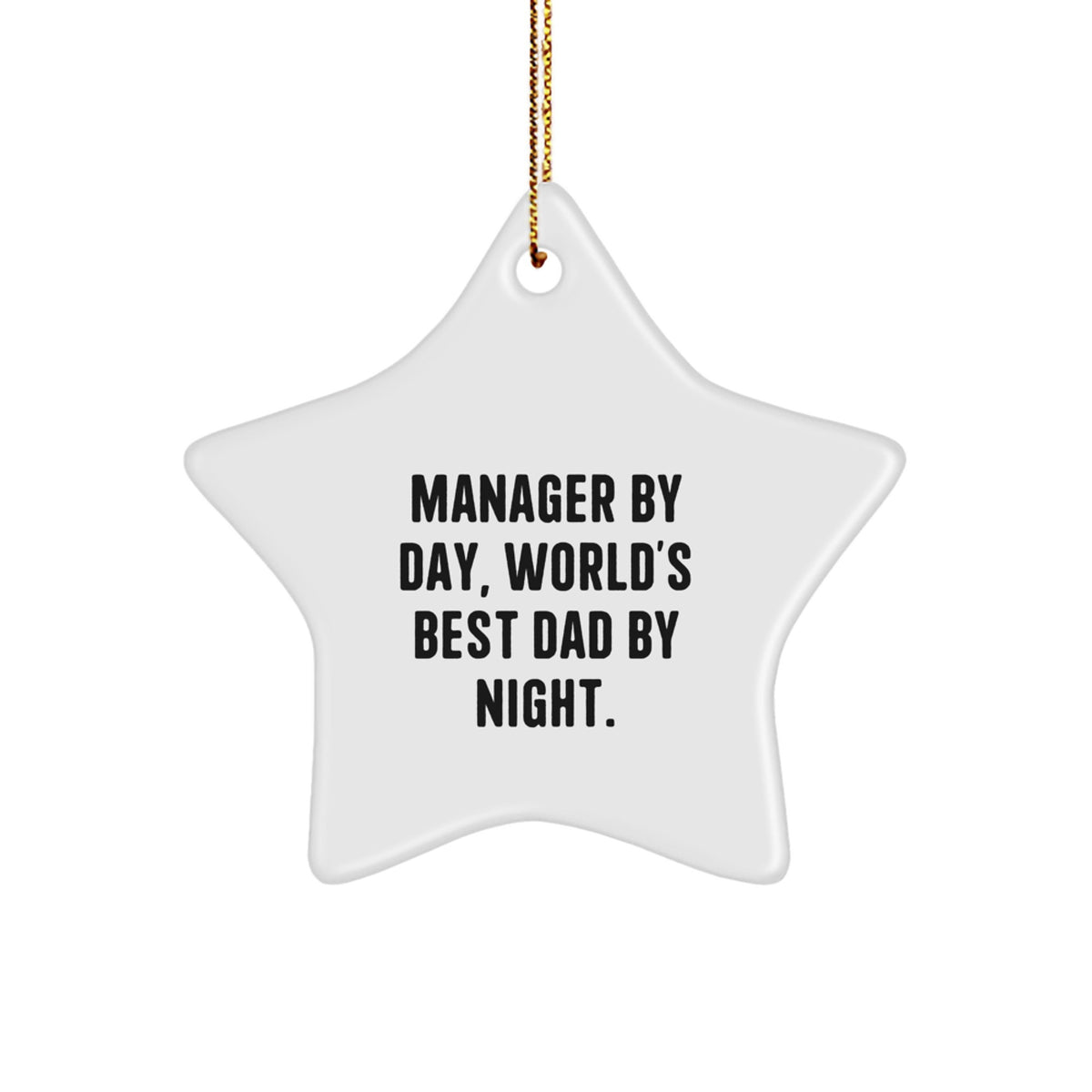 Christmas Gift Manager By Day, World's Best Dad By Night Ornament - Image 1