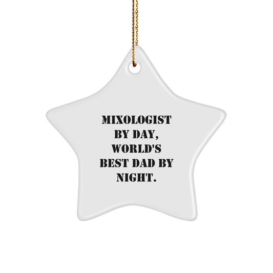 Mixologist Star Ornament Keepsake for Him Christmas Gift - Image 1