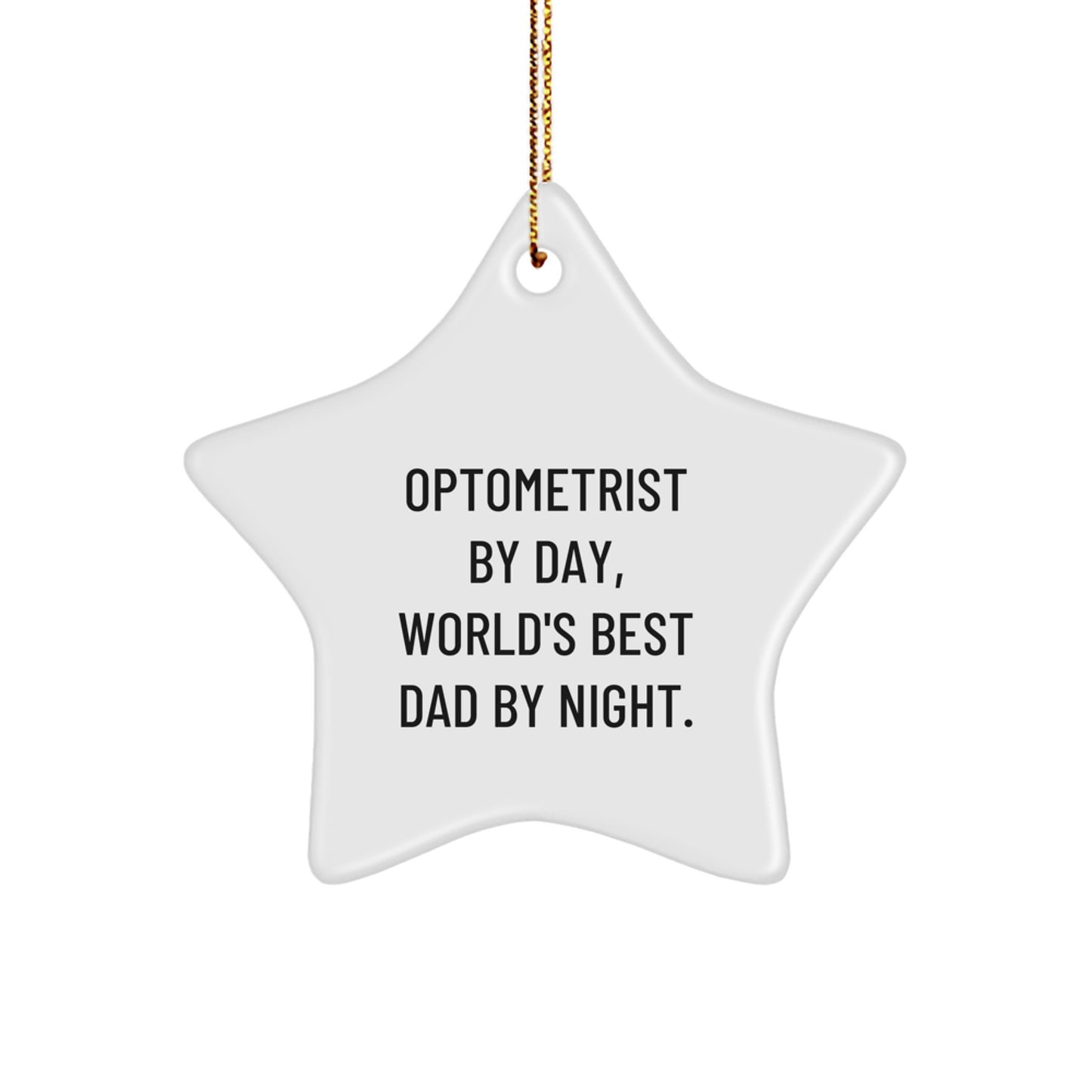 Optometrist Star Ornament for a Colleague Companion Christmas Gift - Image 1