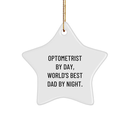 Optometrist Star Ornament for a Colleague Companion Christmas Gift - Image 1