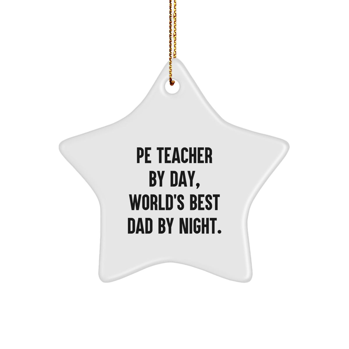 Christmas Gift for Her PE Teacher Star Ornament Present - Image 1