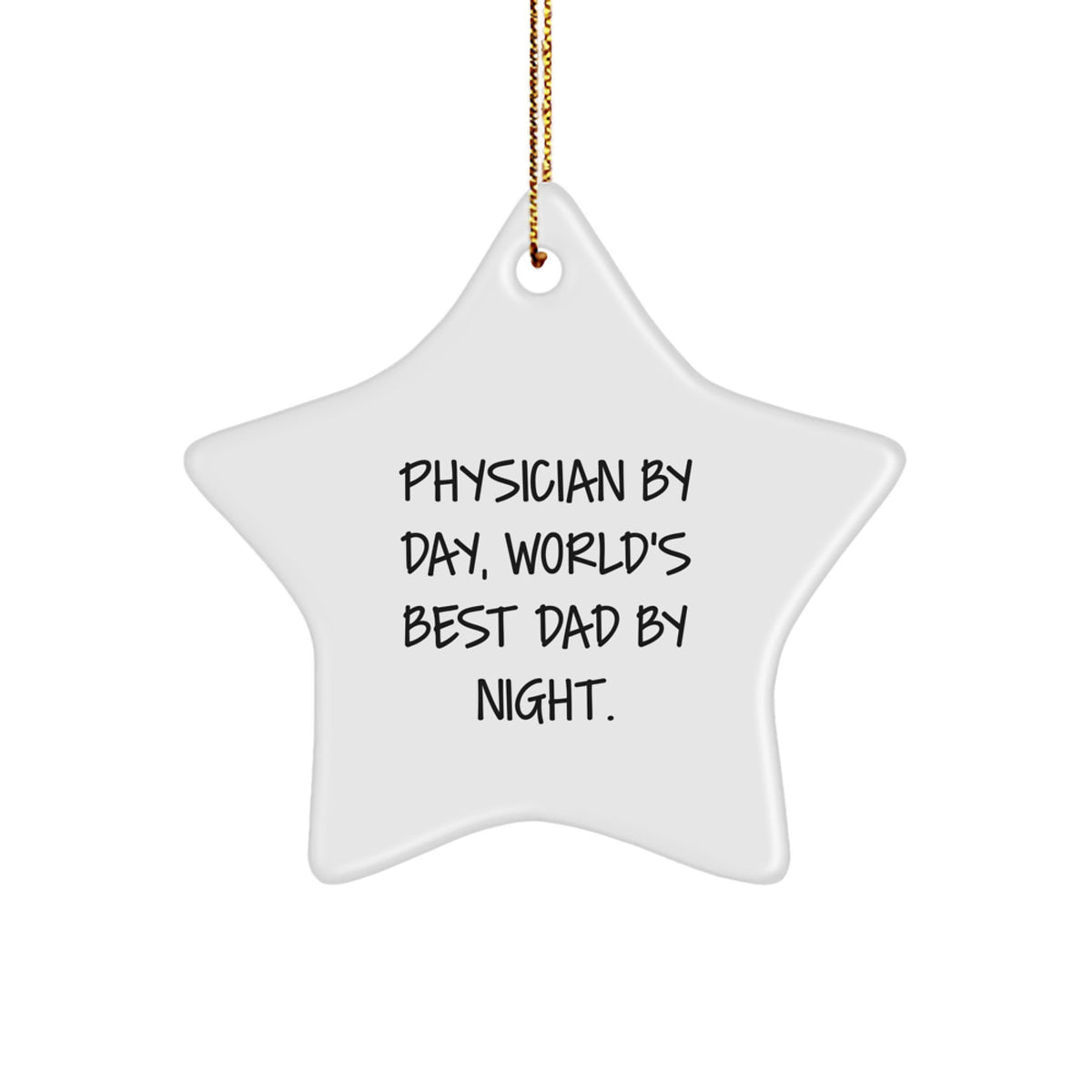 Physician Star Christmas Ornament for Family Treasure Gift - Image 1