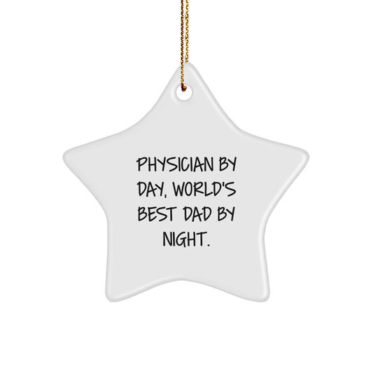 Physician Star Christmas Ornament for Family Treasure Gift - Image 1