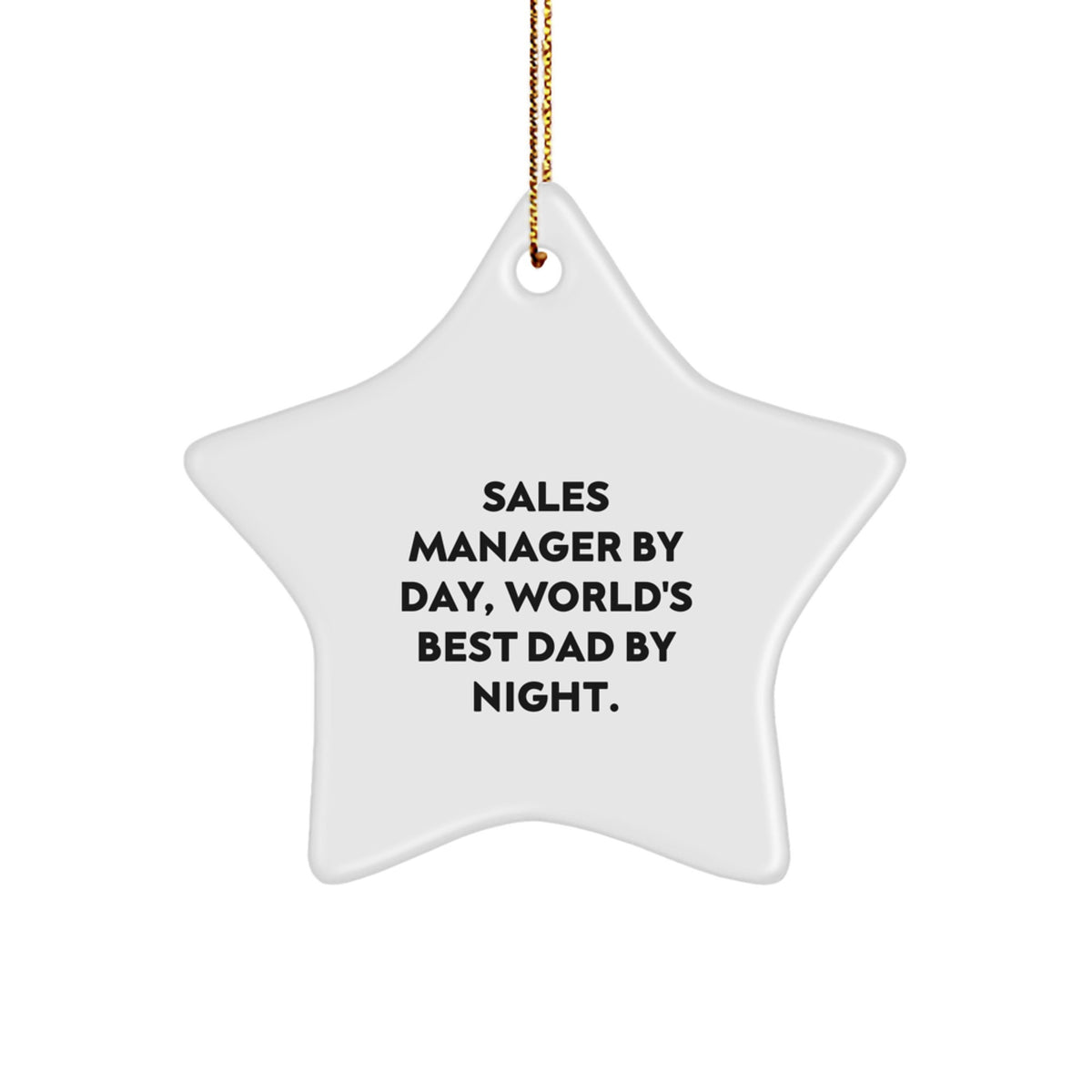 Christmas Gift Star Ornament for Her Present Sales Manager By Day - Image 1