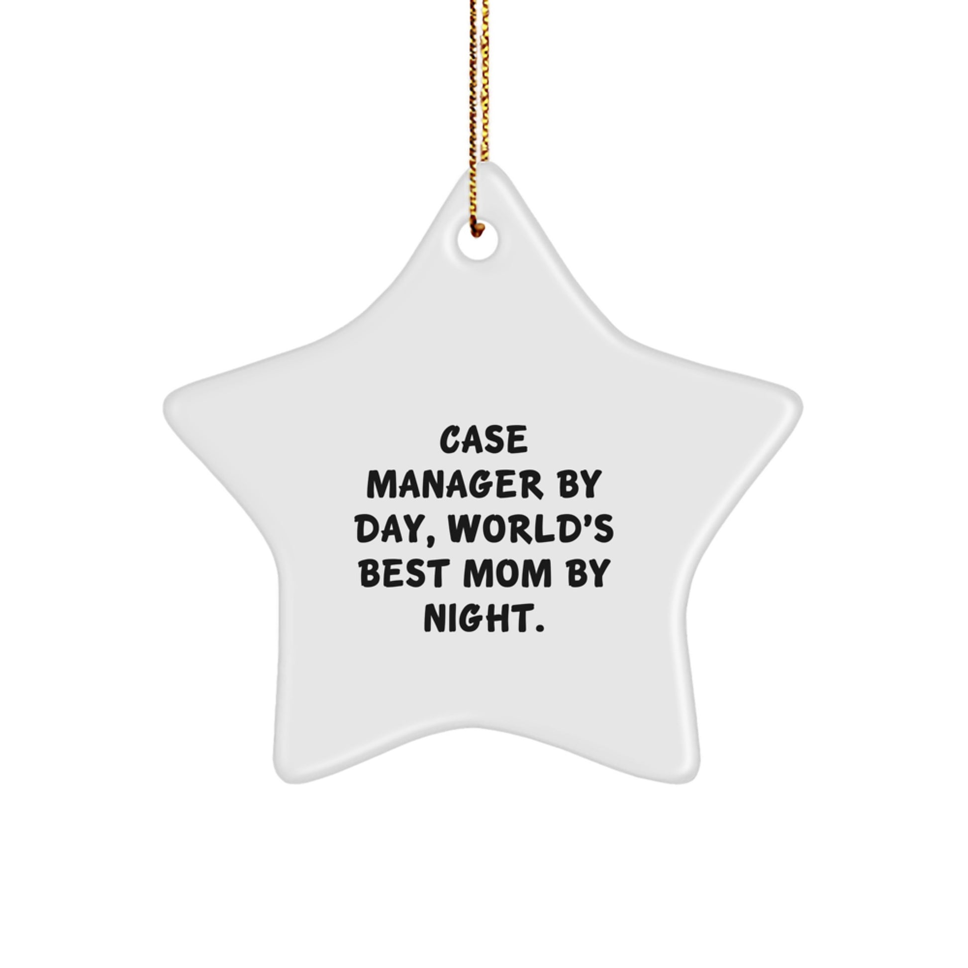 Funny Case Manager Gifts - Star Ornament for Christmas Unique Gifts from Family - Image 1