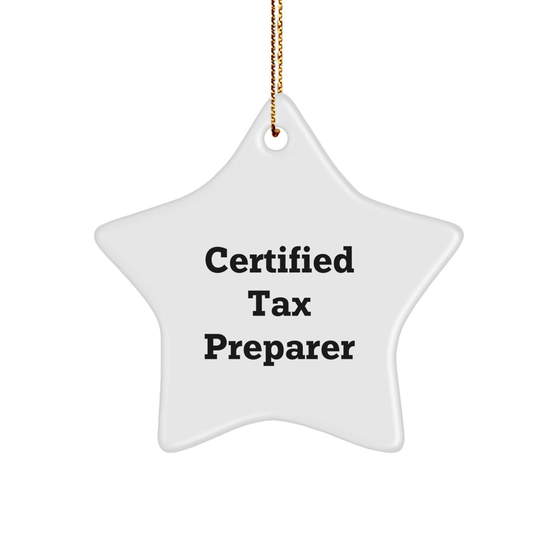 Funny Tax Preparer Gifts from Friends Star Ornament for Tax Professionals - Certified Tax Pro - Image 1