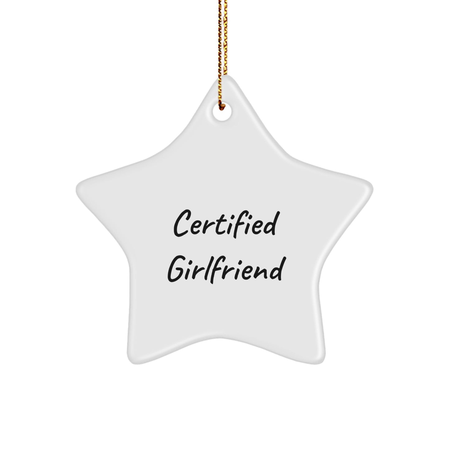 Funny Certified Sweetheart Gifts from Men to Sweetheart, Gifts for Sweetheart at Christmas Unique Star Ornament, Sweethearts Star Decoration - Image 1