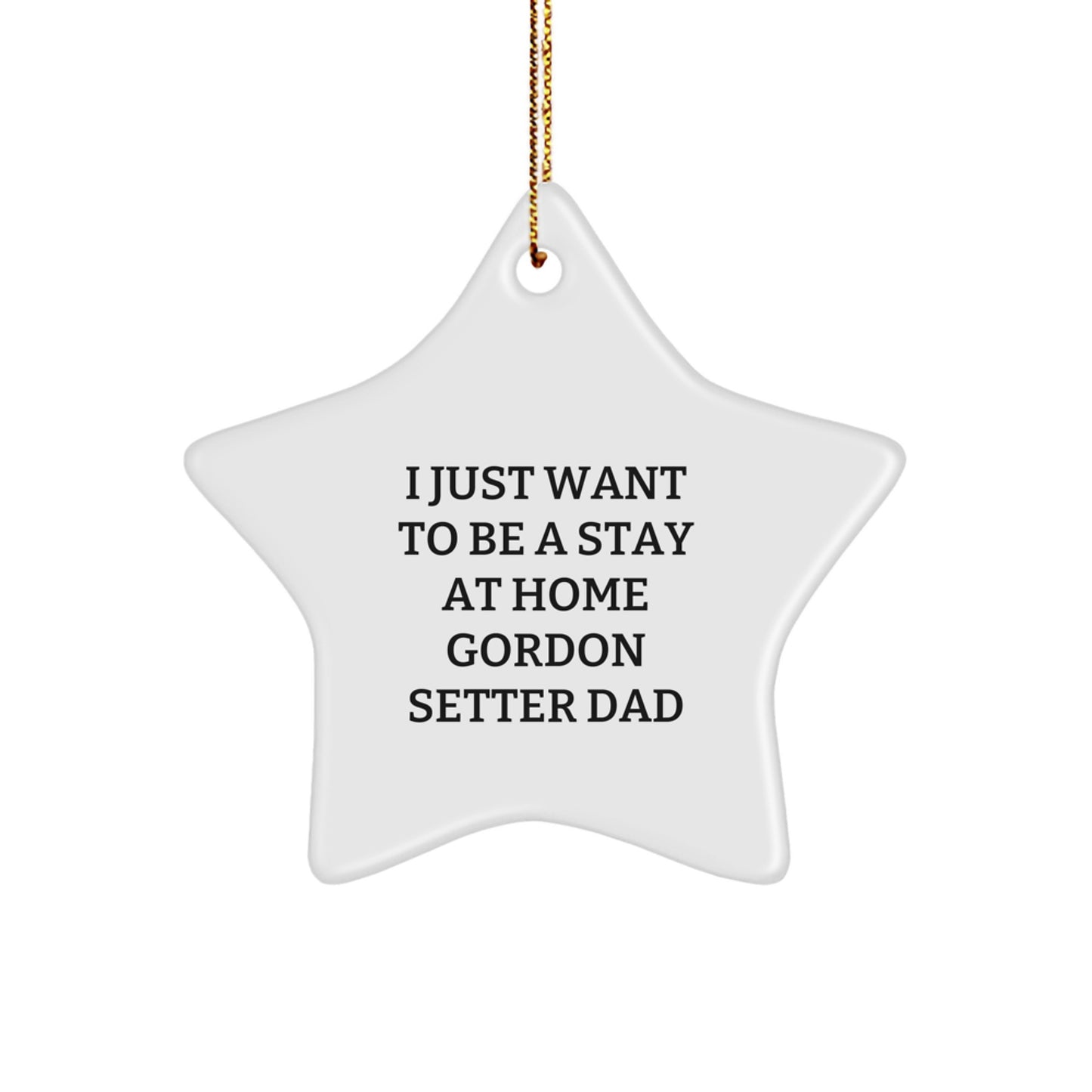 Funny Gordon Setter Dog Gifts for Him Star Ornament, Gifts from Men to Men, Christmas Unique Gifts - Image 1