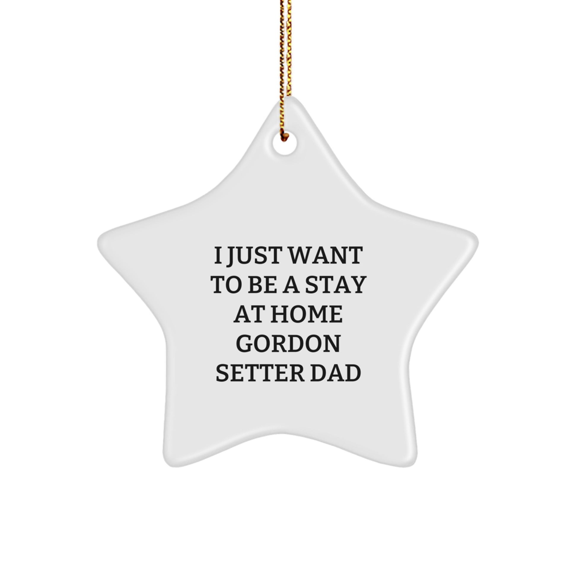 Funny Gordon Setter Dog Gifts for Him Star Ornament, Gifts from Men to Men, Christmas Unique Gifts - Image 1