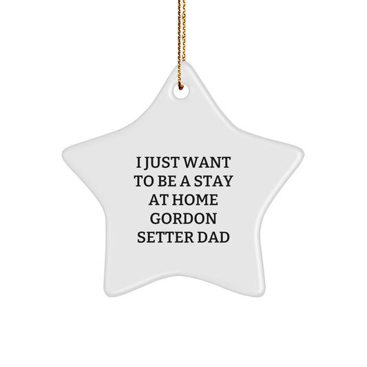 Funny Gordon Setter Dog Gifts for Him Star Ornament, Gifts from Men to Men, Christmas Unique Gifts - Image 1