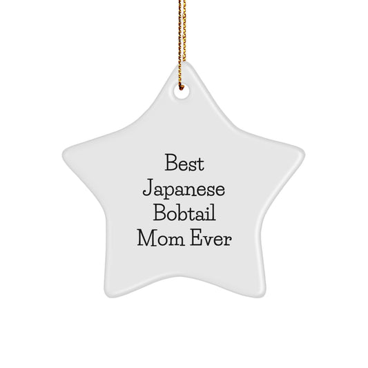 Japanese Bobtail Cat Star Ornament Gifts from Mom for Best Mom Ever Christmas - Image 1